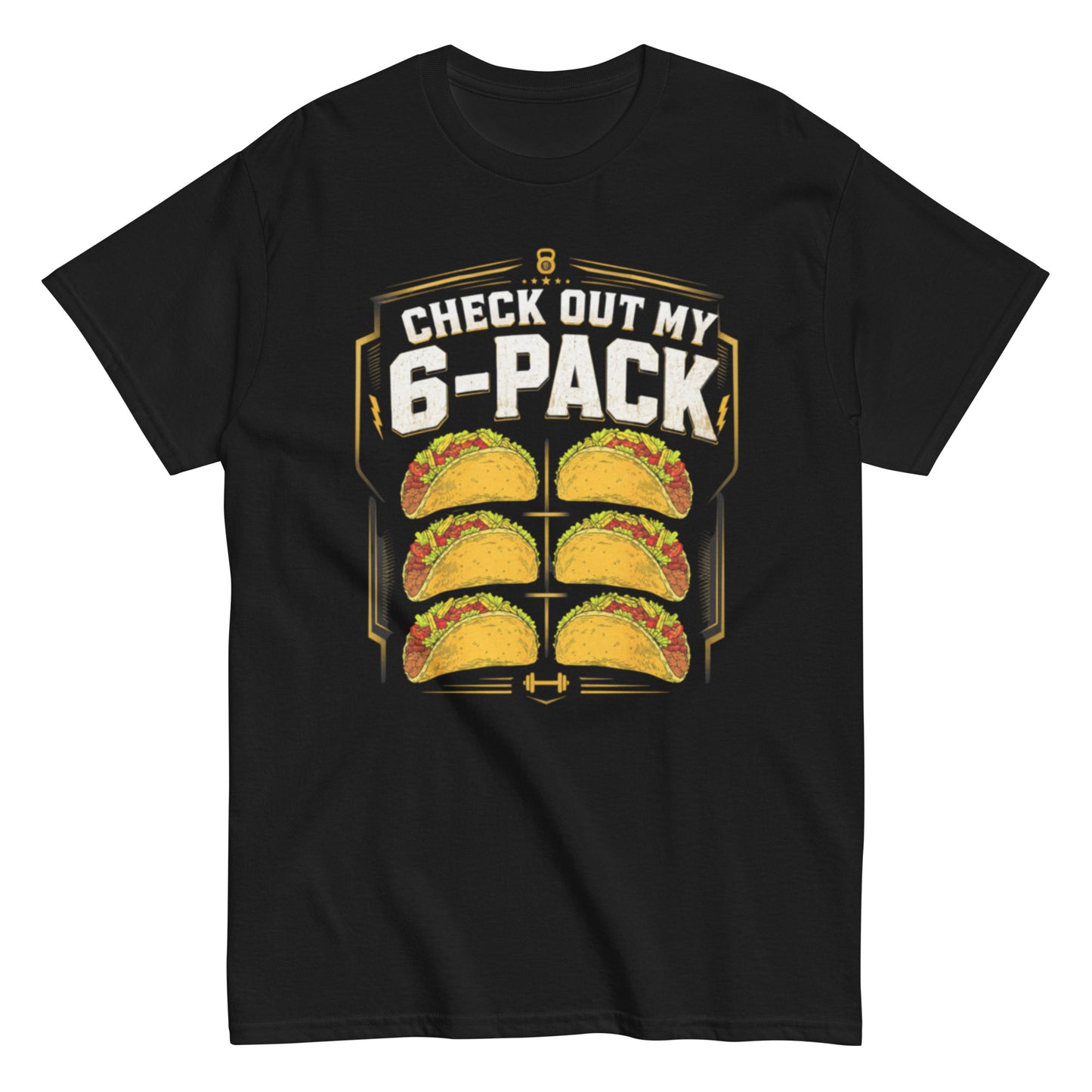 6-pack taco unisex classic tee, 100% cotton, structured streetwear