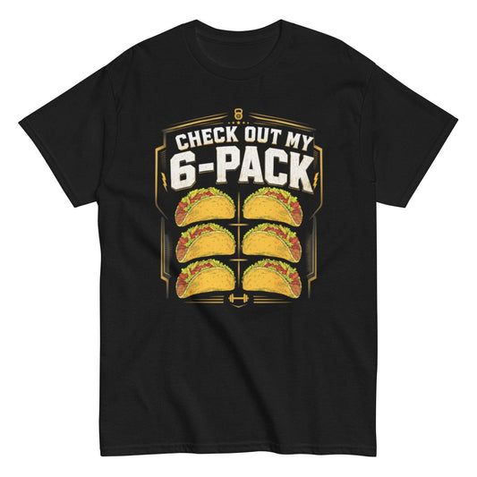 6-pack taco unisex classic tee, 100% cotton, structured streetwear