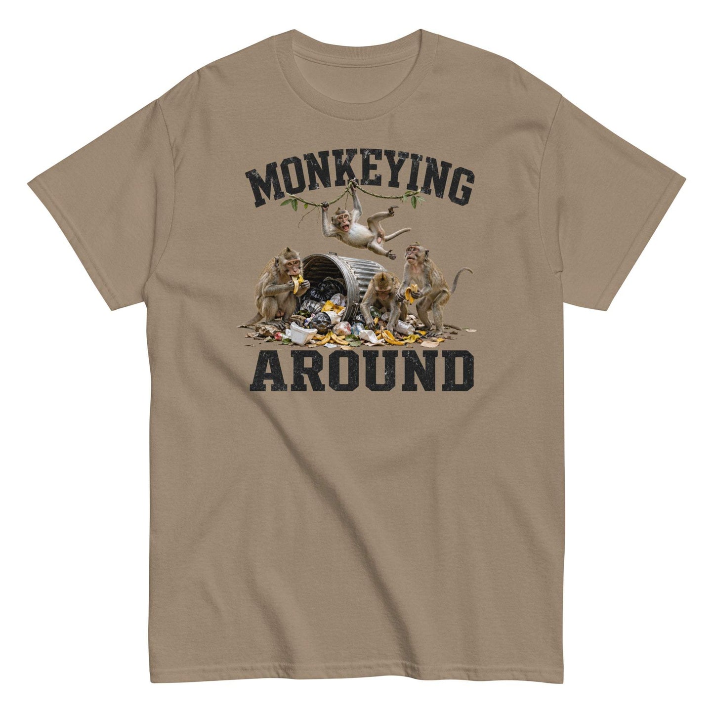 Playful monkey graphic tee