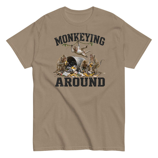 Playful monkey graphic tee
