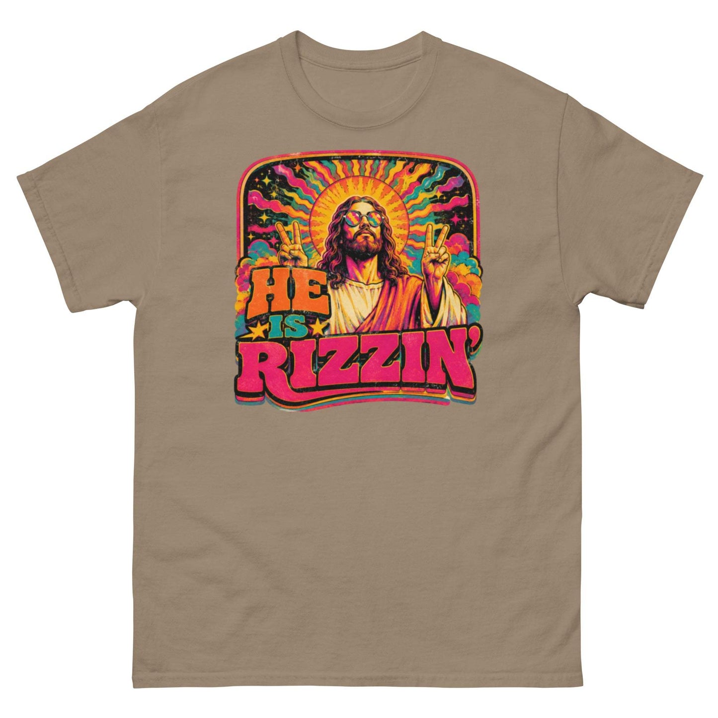 Groovy Jesus Peace Sign Tee for Funny Christian Gifts