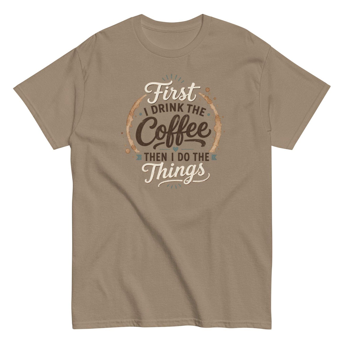 Coffee-themed unisex tee, perfect for layering and everyday wear
