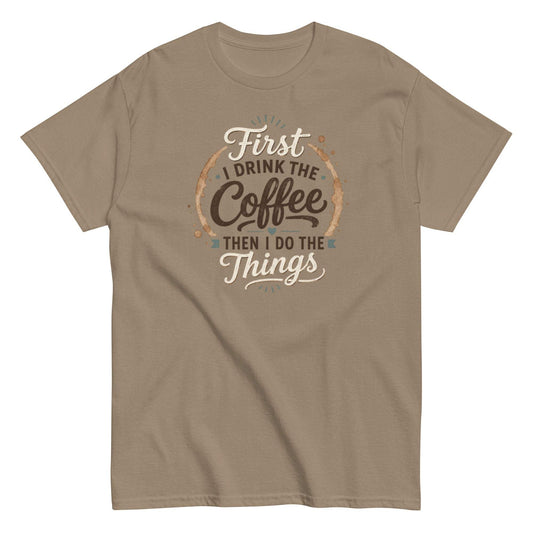 Coffee-themed unisex tee, perfect for layering and everyday wear