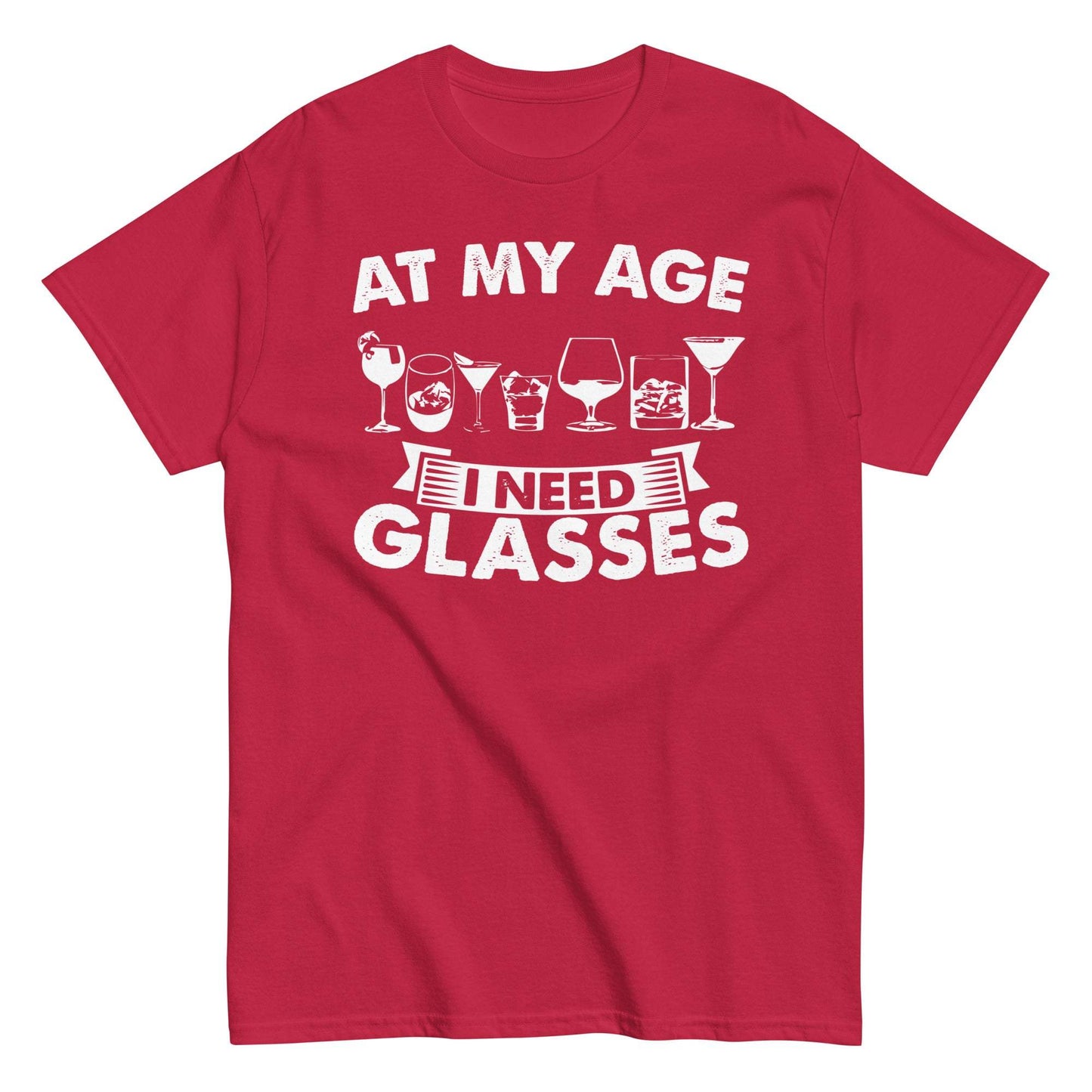 Funny drinking tee for those who need glasses