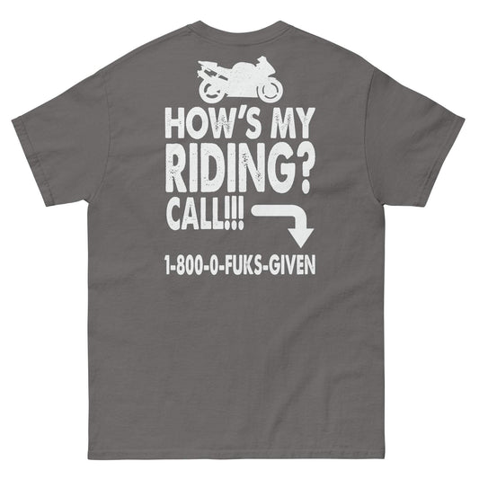 Unisex classic tee for motorcycle riders