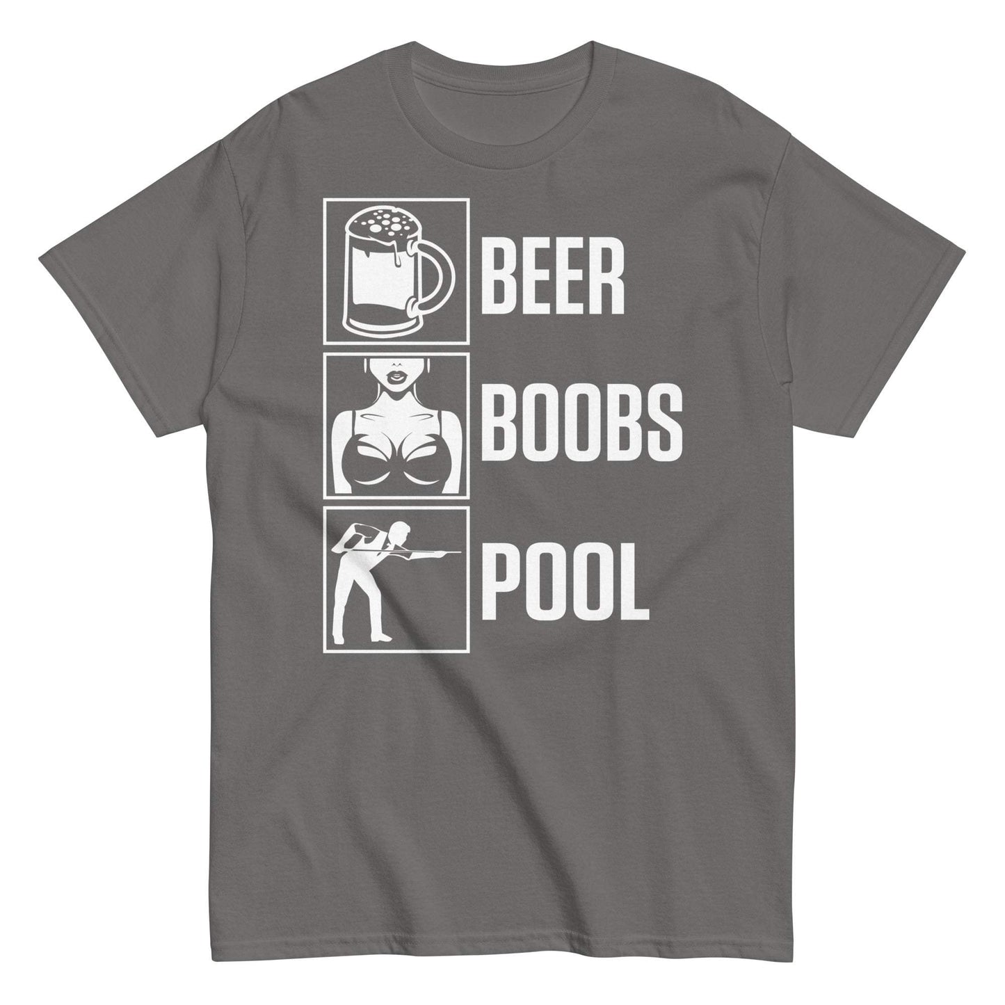 Funny Beer Boobs Pool Billiard Tee for Enthusiasts