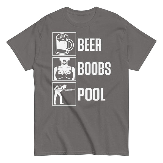 Funny Beer Boobs Pool Billiard Tee for Enthusiasts
