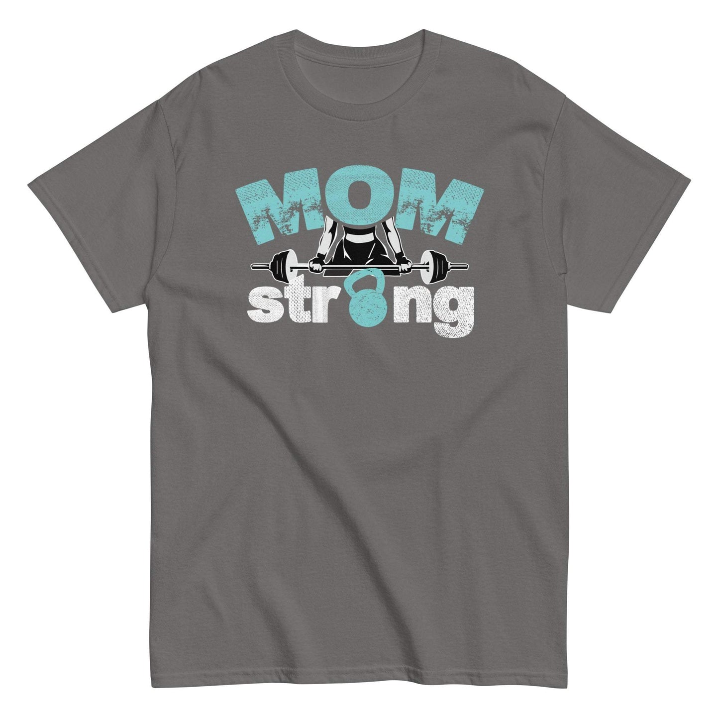 Mom Strong Kettlebell Gym Tee for Fit Moms