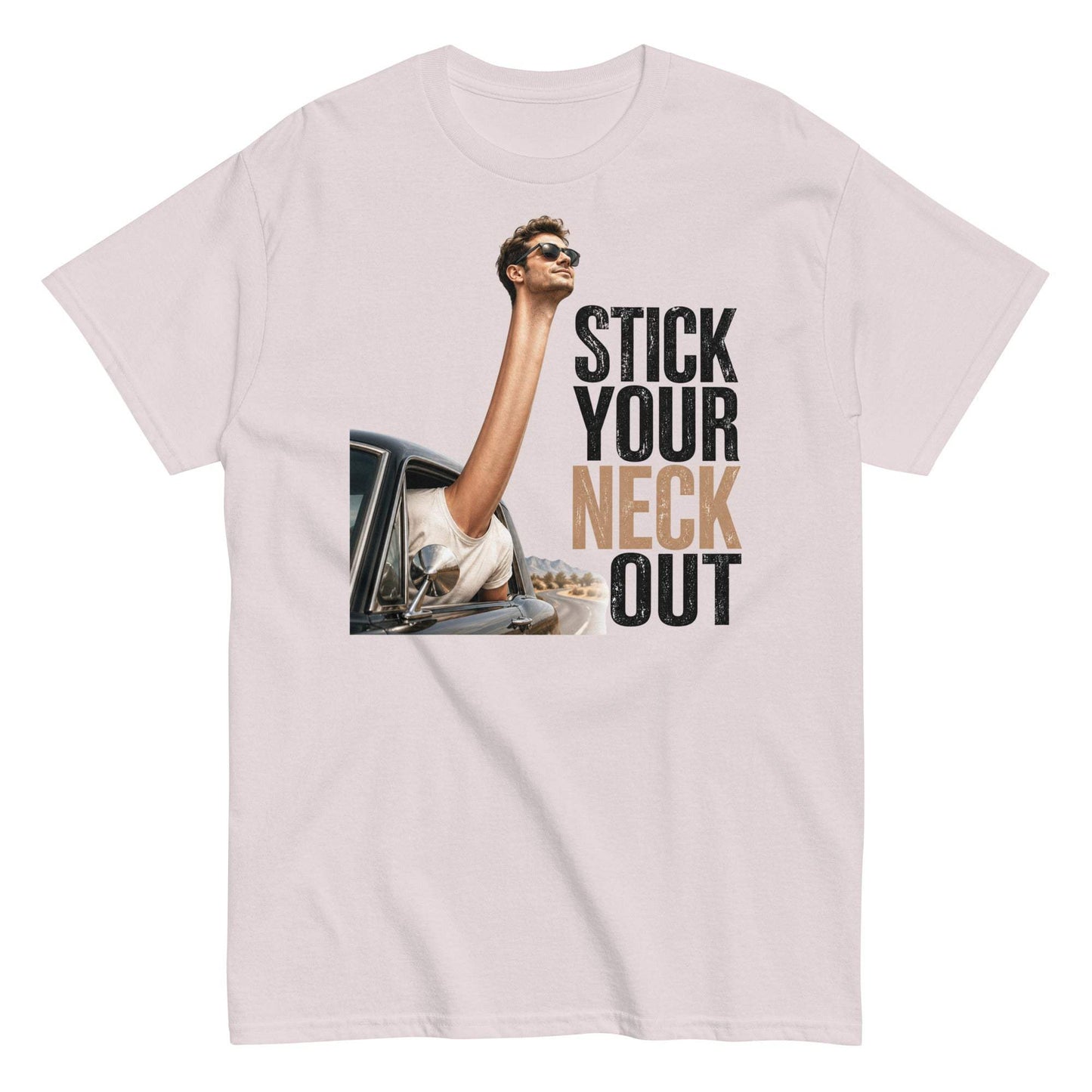 Literal Visual Interpretation Tee with Playful Neck Design