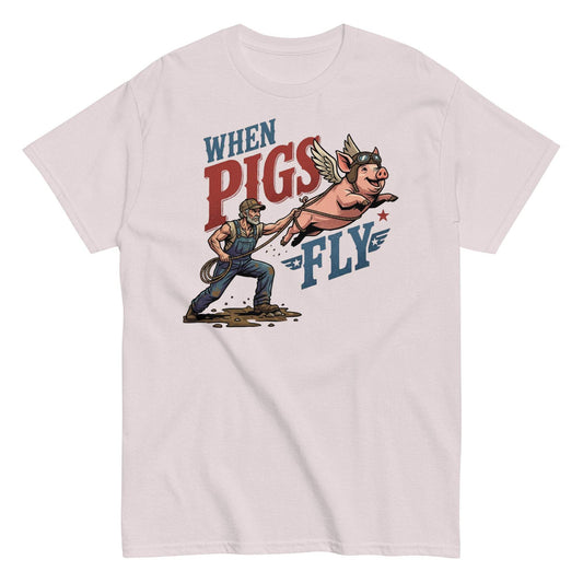 When pigs fly unisex classic tee - 100% cotton, trendy, structured look