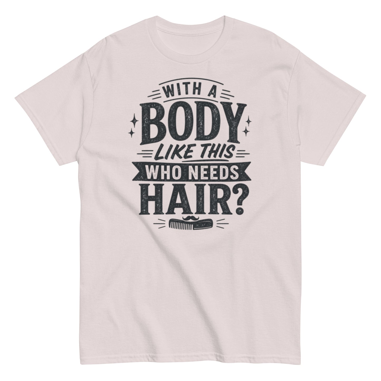 Dad bod shirt with witty phrase and comfortable fit