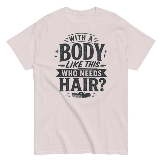 Dad bod shirt with witty phrase and comfortable fit