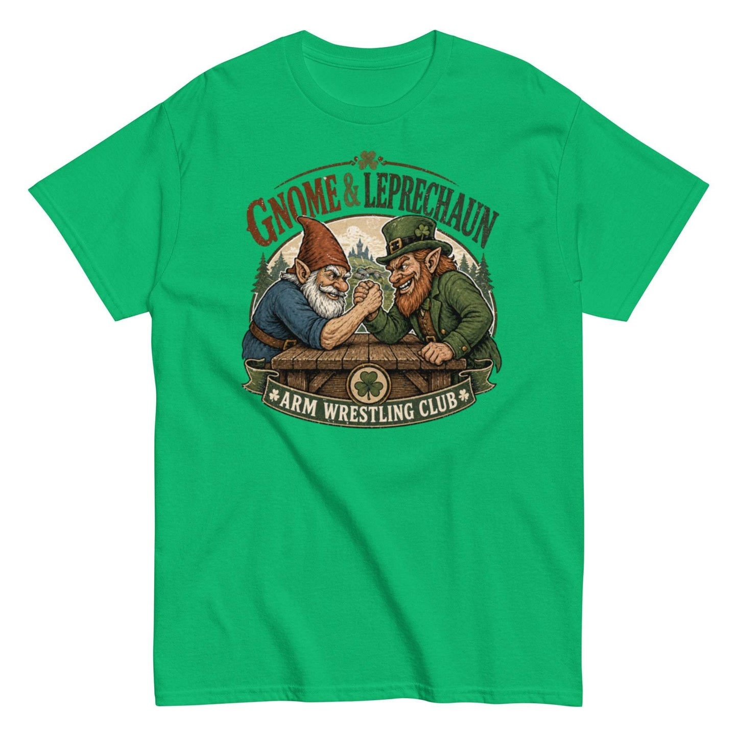 Gnome & Leprechaun Arm Wrestling Unisex Classic Tee