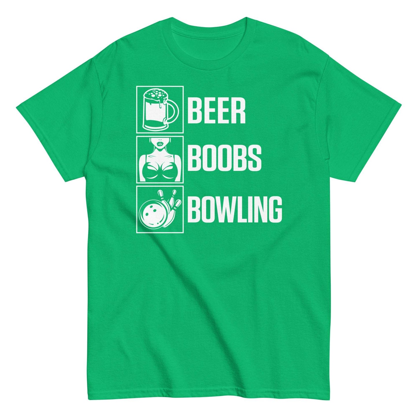 Beer Boobs Bowling Tee for Beer Lovers and Bowling Enthusiasts
