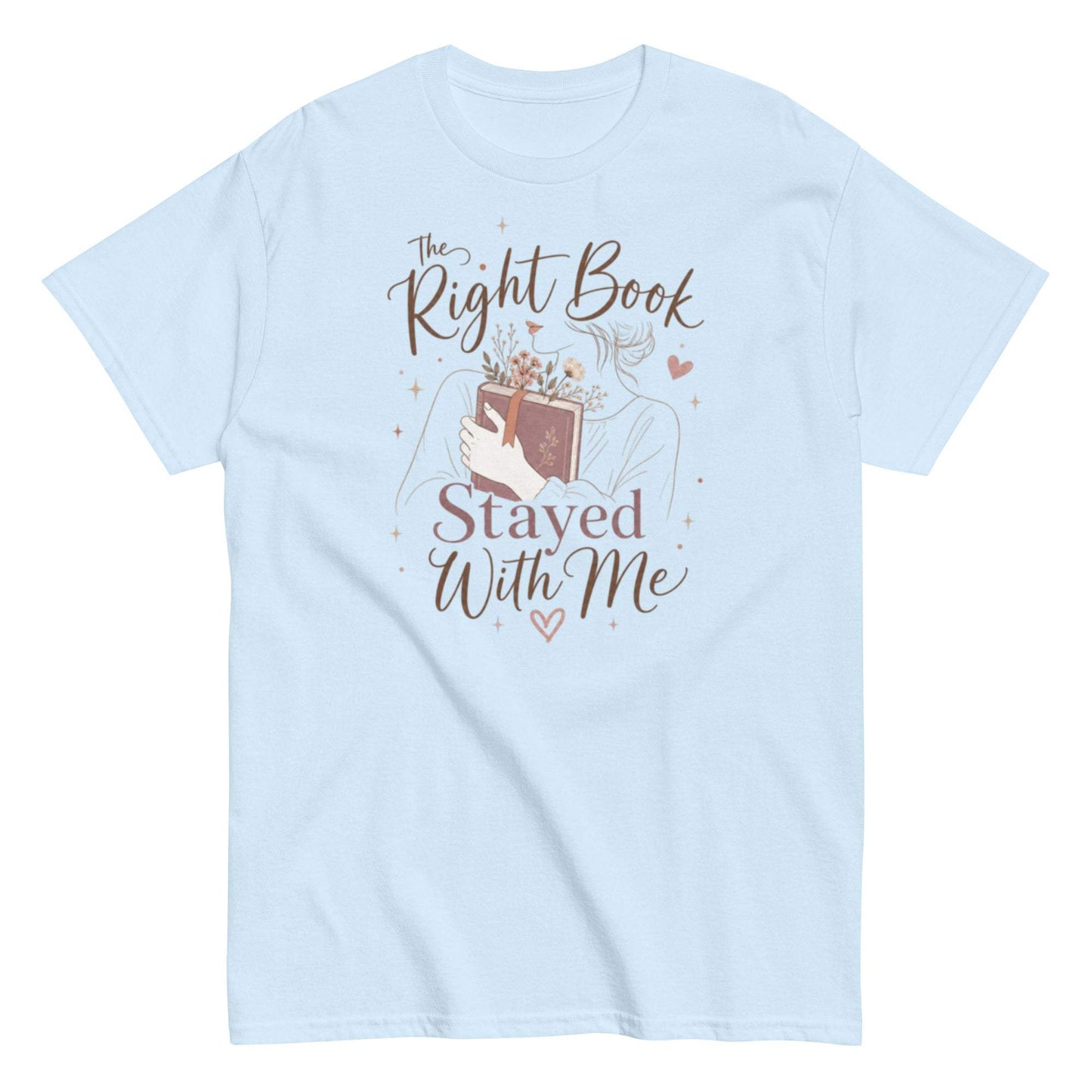 Book lover's classic tee with book design