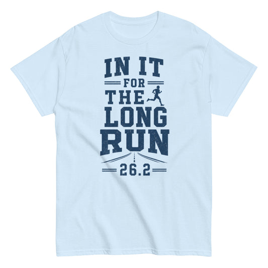 Marathon runner tee with bold statement design