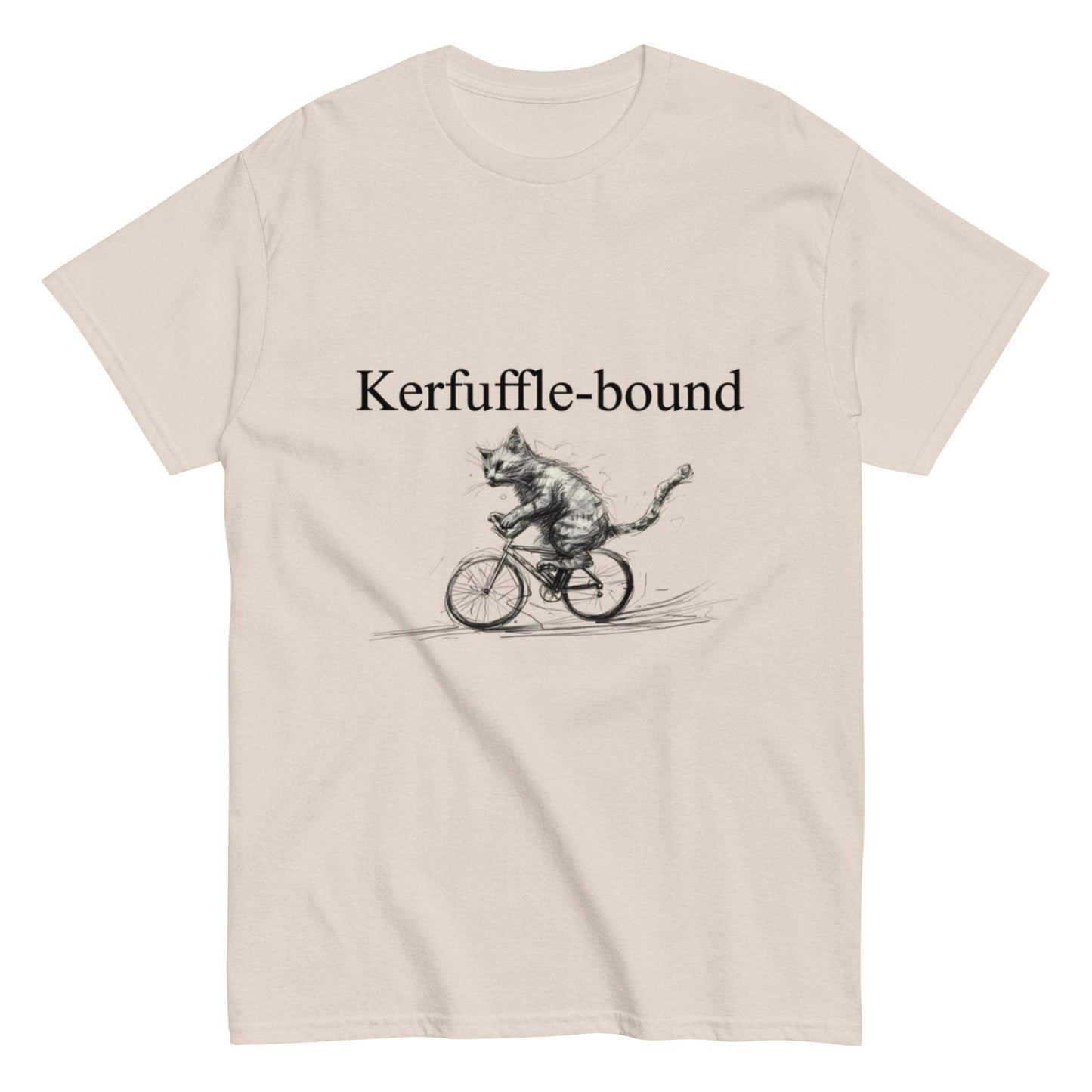 Whimsical Cat Bicycle Tee for Word Nerds and Cyclist Lovers
