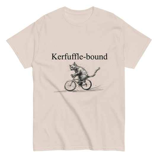 Whimsical Cat Bicycle Tee for Word Nerds and Cyclist Lovers