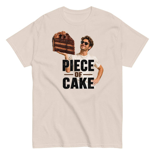 Literal Cake Graphic Tee - Cotton, Heather, Double Seam, Taped Neck