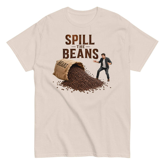 Spilled beans graphic tee in various sizes