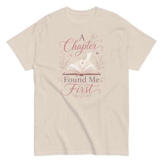 Book lover tee with floating page design