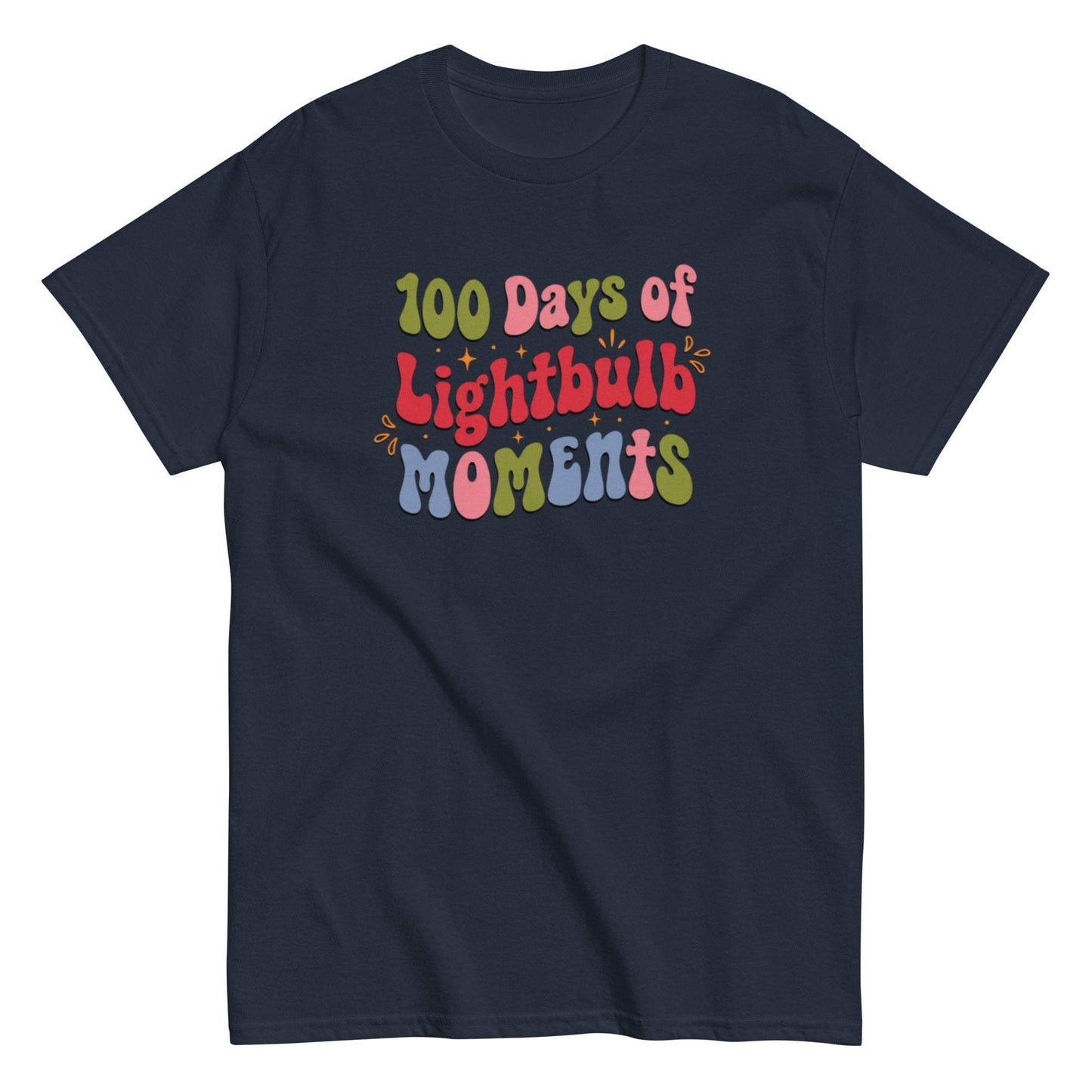 100 Days of Lightbulb Moments Teacher Shirt - Unisex Cotton Tee