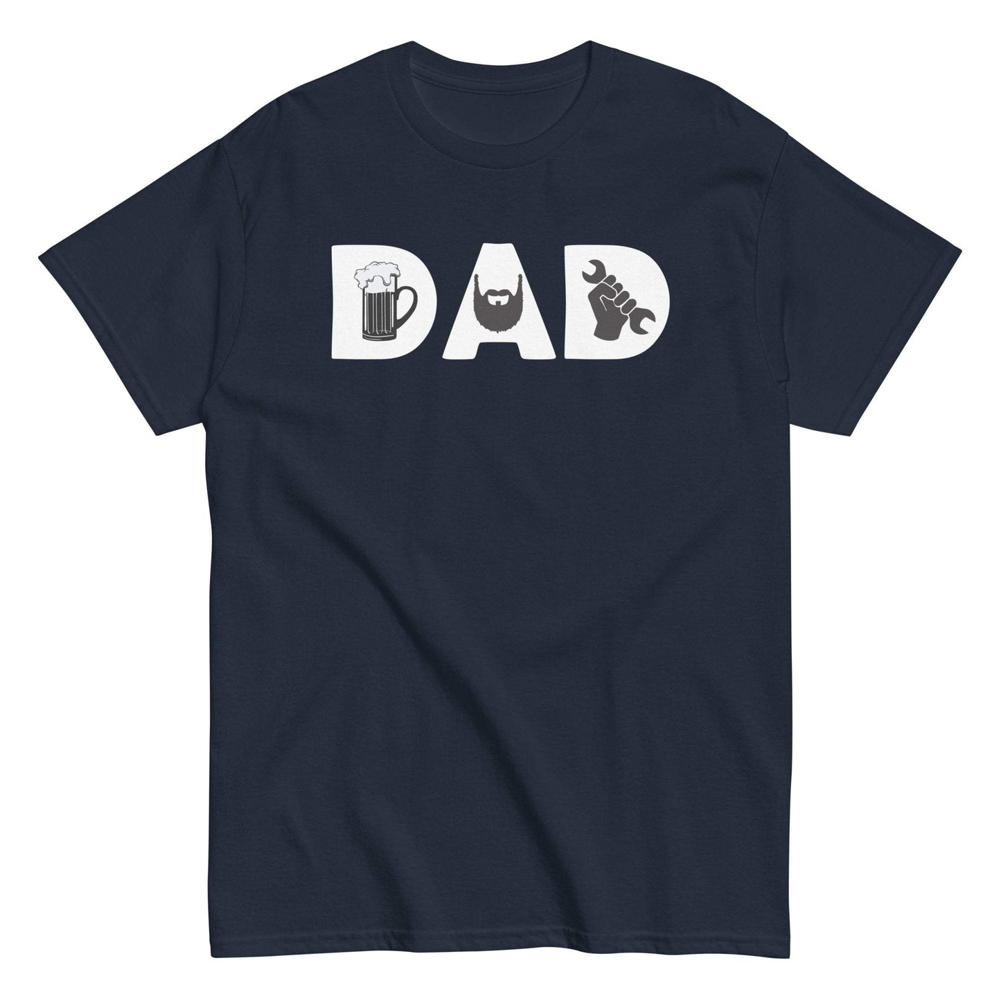 Funny Dad Beer Beard Tools Mechanic T-Shirt