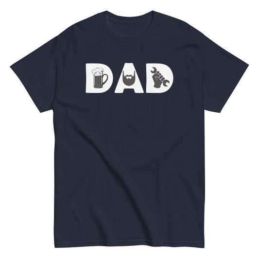 Funny Dad Beer Beard Tools Mechanic T-Shirt