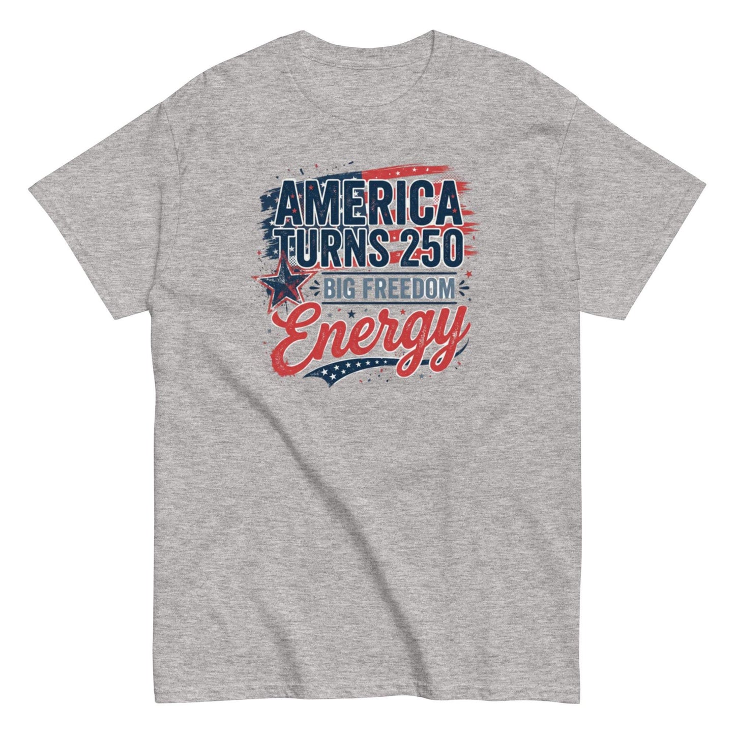 USA 250th Anniversary Patriotic T-Shirt - 100% cotton unisex tee with bold design and energetic