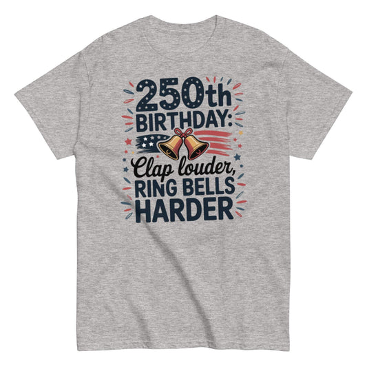 Patriotic 250th birthday t-shirt with bold design and comfortable fit