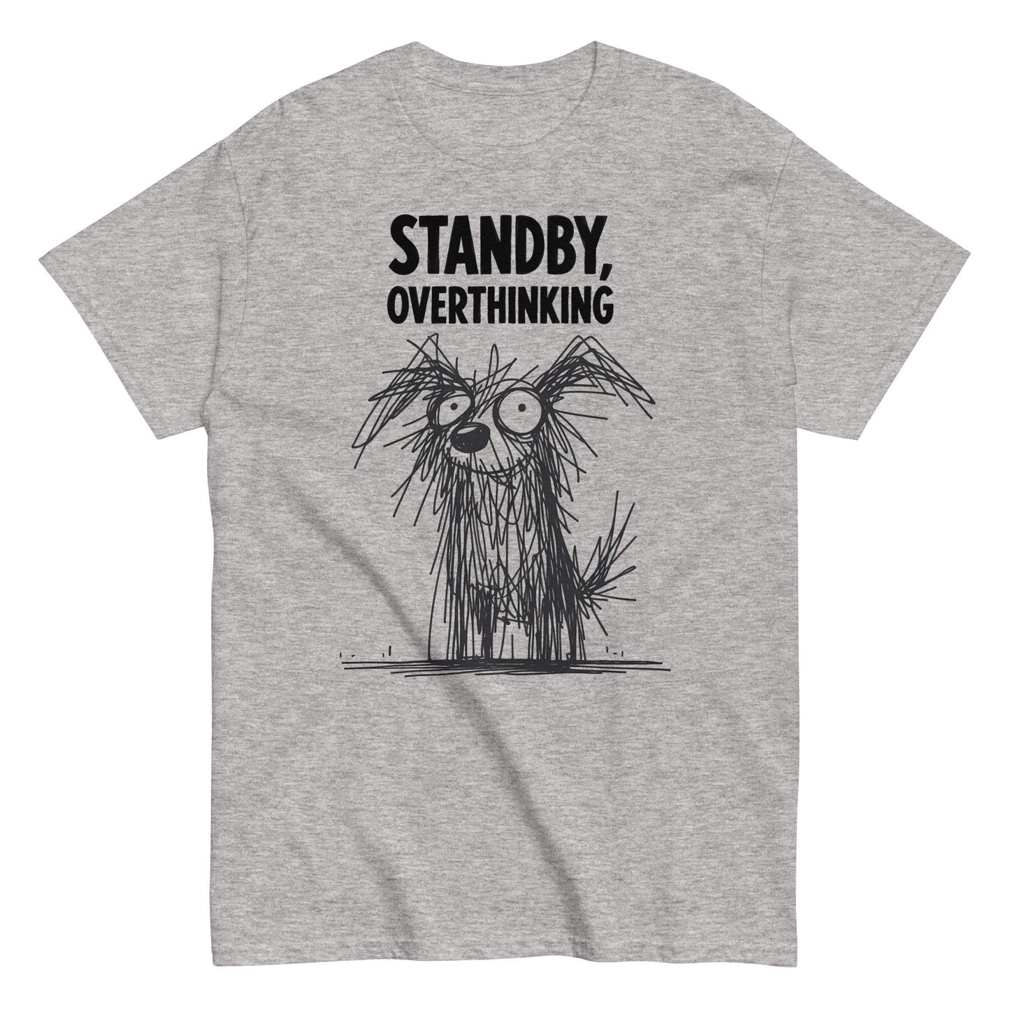 Funny overthinking shirt with sarcastic quote for anxiety humor