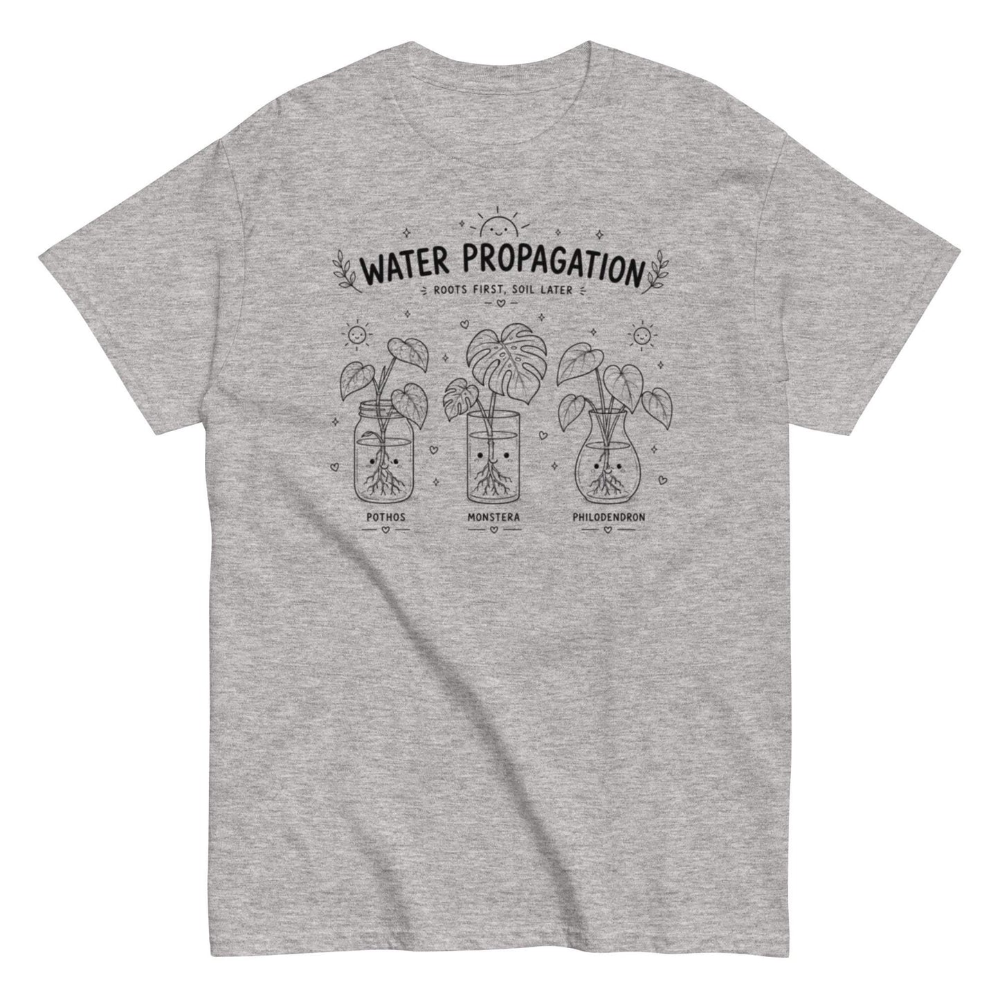 Water Propagation Plants Tee - Unisex Cotton Garden Lover Shirt