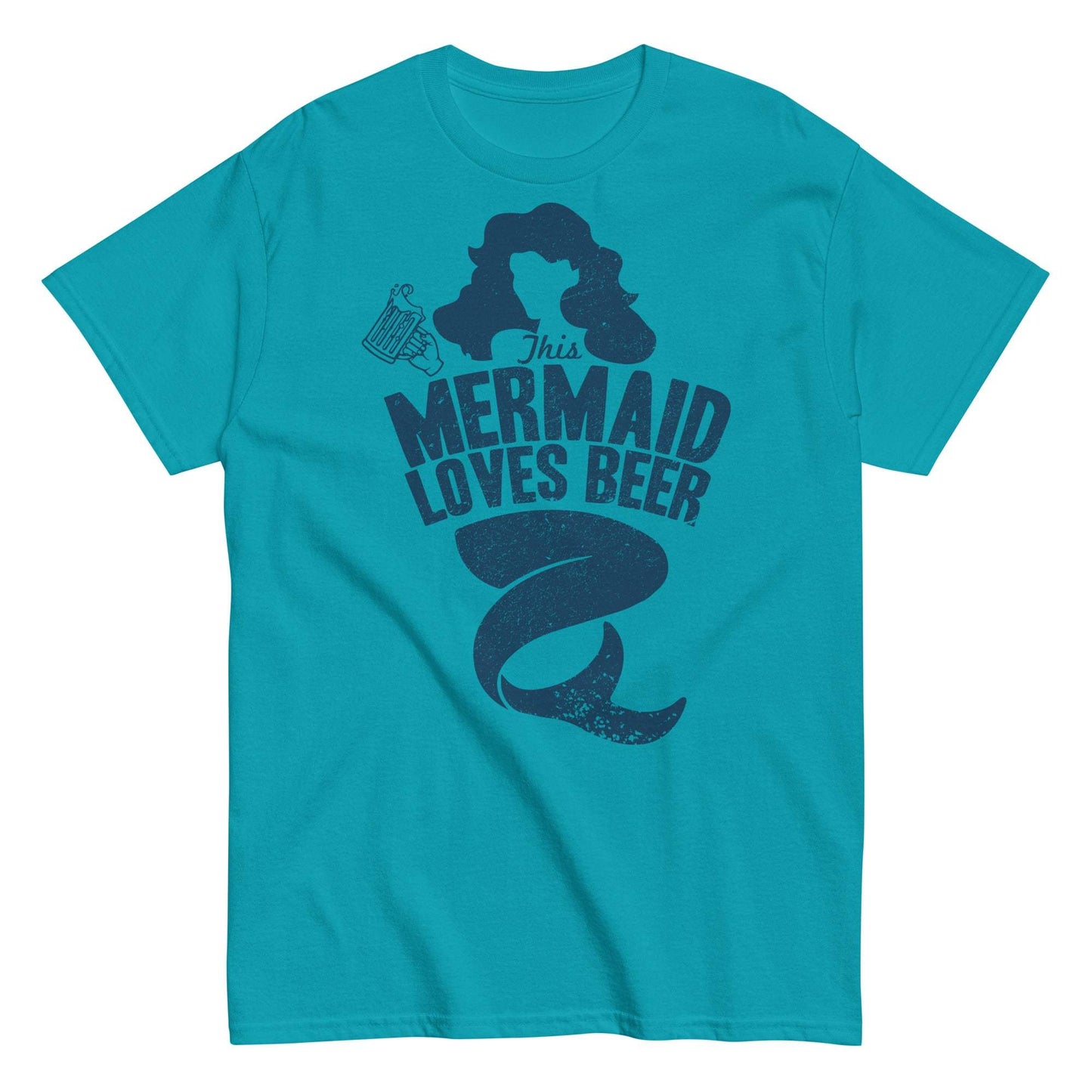 Mermaid Beer Lover Tee - Fun and playful graphic tee for mythical creature and beer enthusiasts
