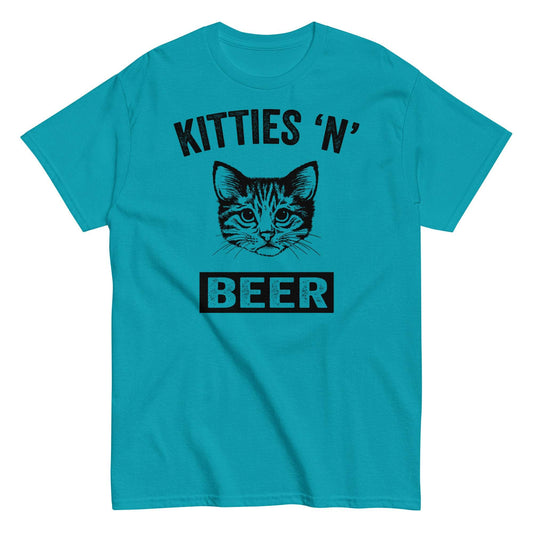 Kitties and Beer Graphic Tee - Fun and stylish shirt for cat lovers and beer enthusiasts