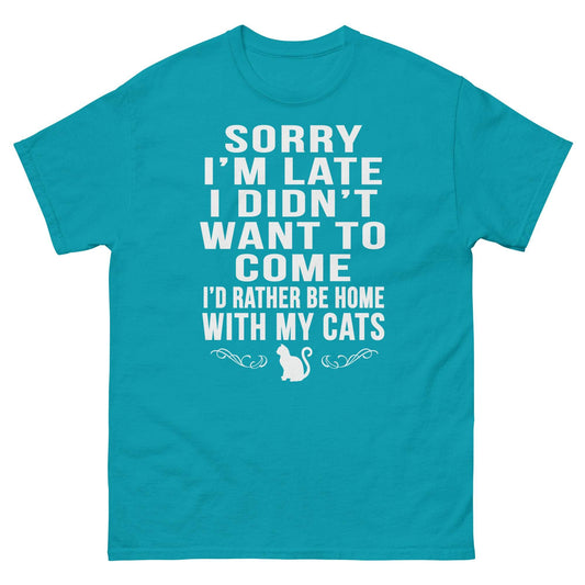 Cozy cat lover's tee for snuggling at home