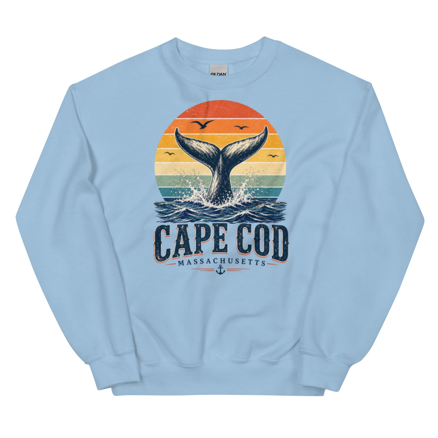 Whale tail sunset sweatshirt