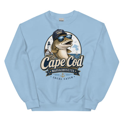 Codfish Mascot Cape Cod Sweatshirt for Massachusetts Lovers