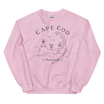 Cape Cod map sweatshirt with classic fit and detailed design
