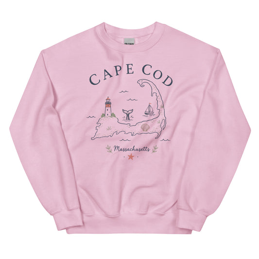 Cape Cod map sweatshirt with classic fit and detailed design