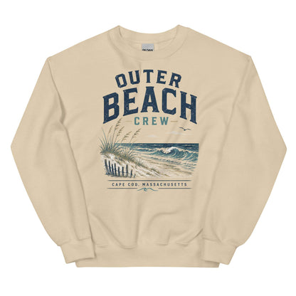 Outer Beach Crew Cape Cod Unisex Sweatshirt with Nautical Vibes