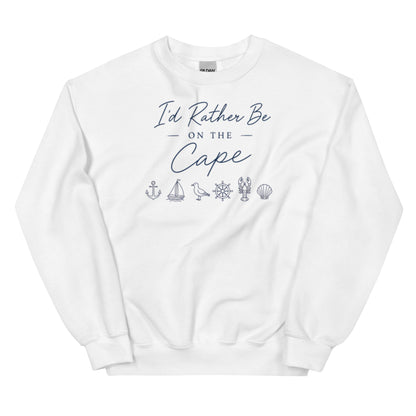 Cape Cod sweatshirt with iconic phrase and graphic
