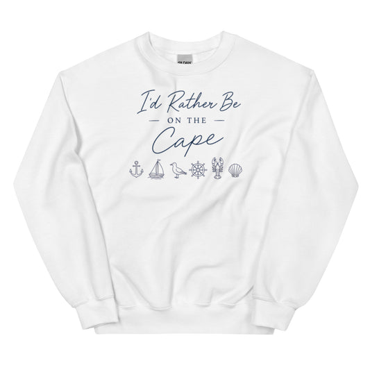Cape Cod sweatshirt with iconic phrase and graphic