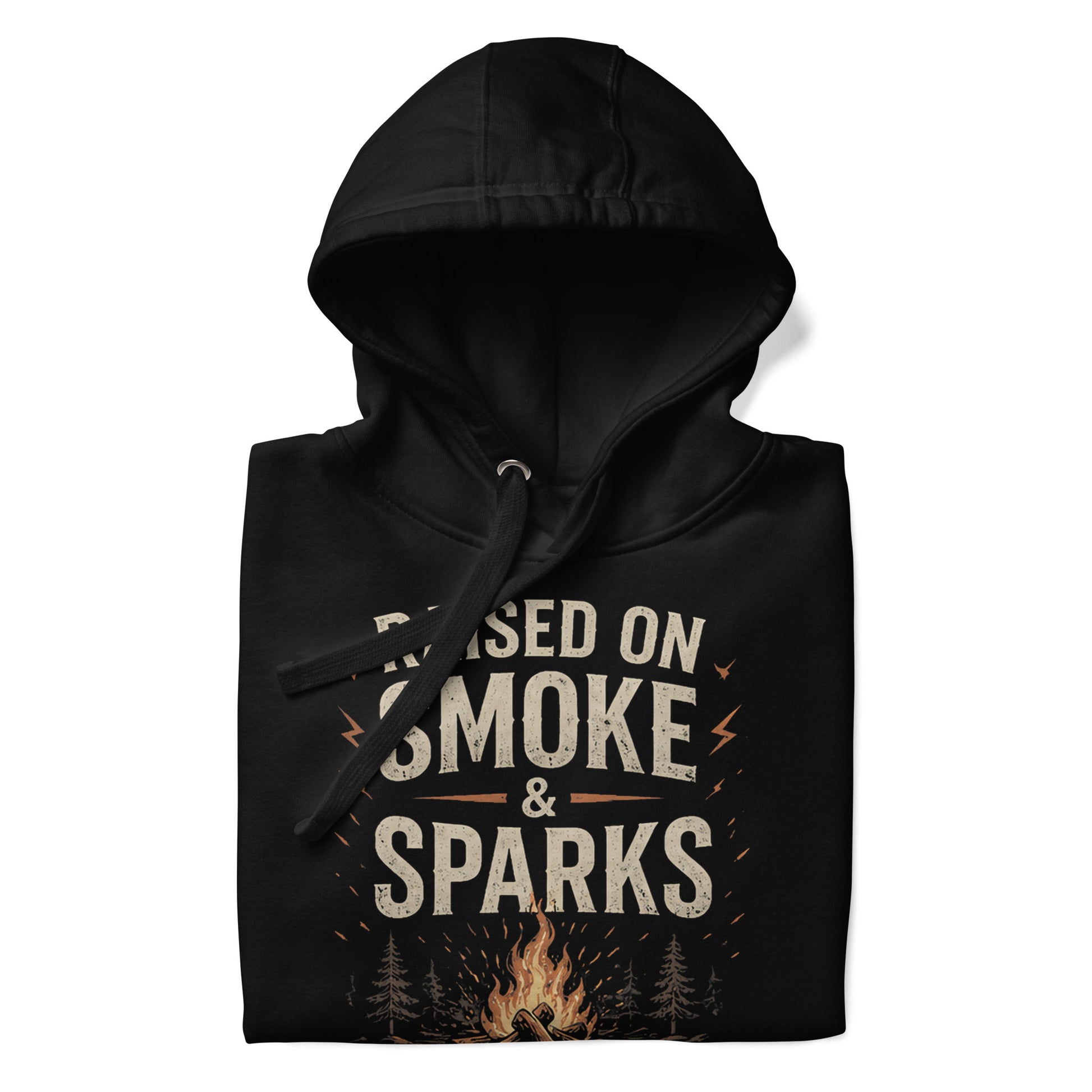 Raised on Smoke & Sparks Bonfire Campfire Hoodie
