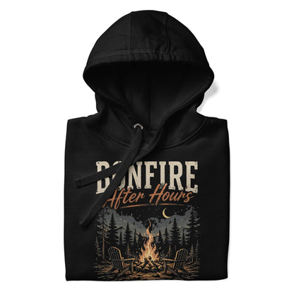 Cozy campfire design hoodie for laid-back style