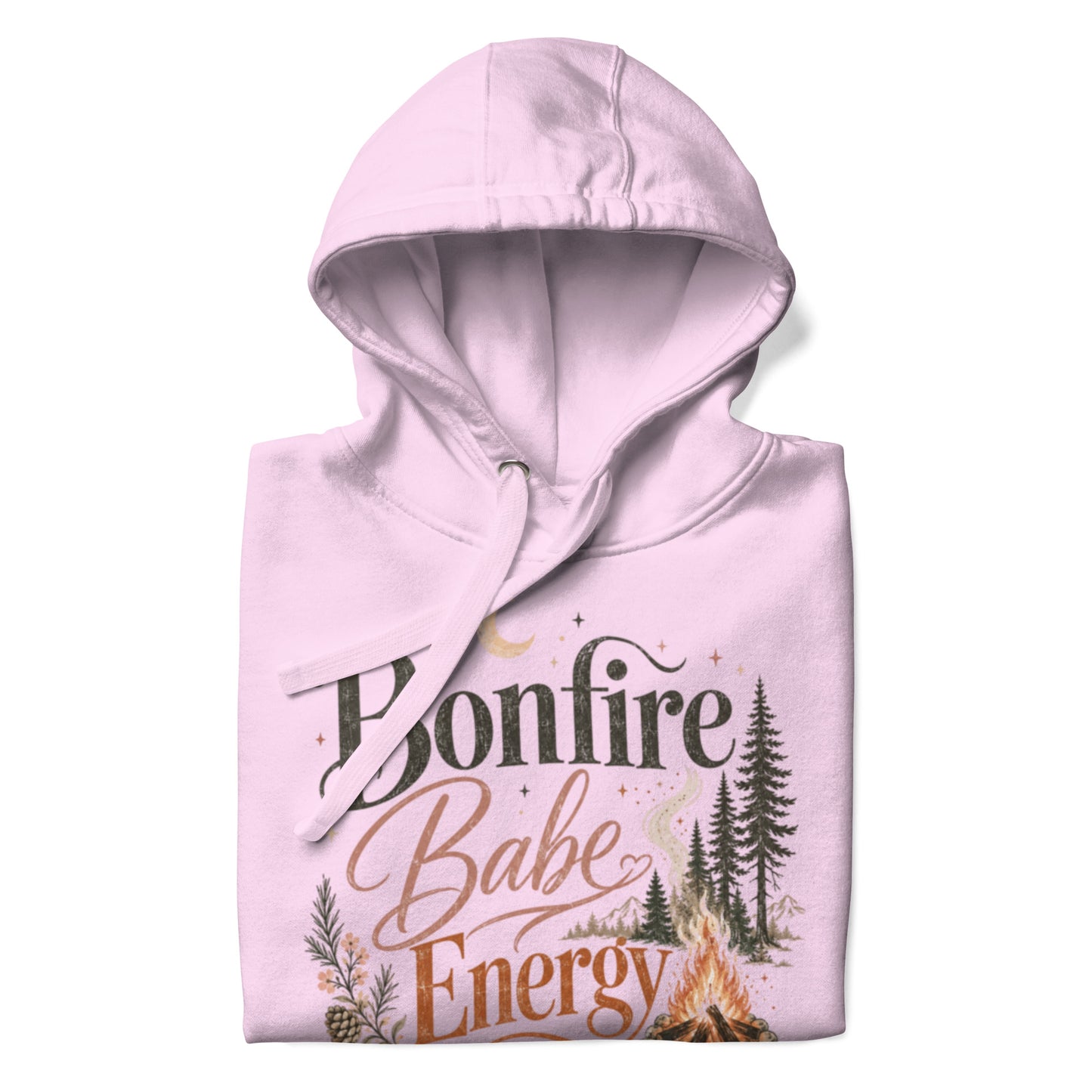 Cozy and stylish Bonfire Babe Energy Hoodie for women