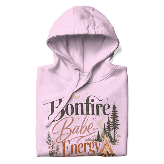 Cozy and stylish Bonfire Babe Energy Hoodie for women