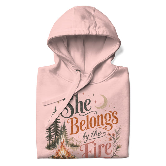 Cozy women's hoodie with bonfire and campfire design