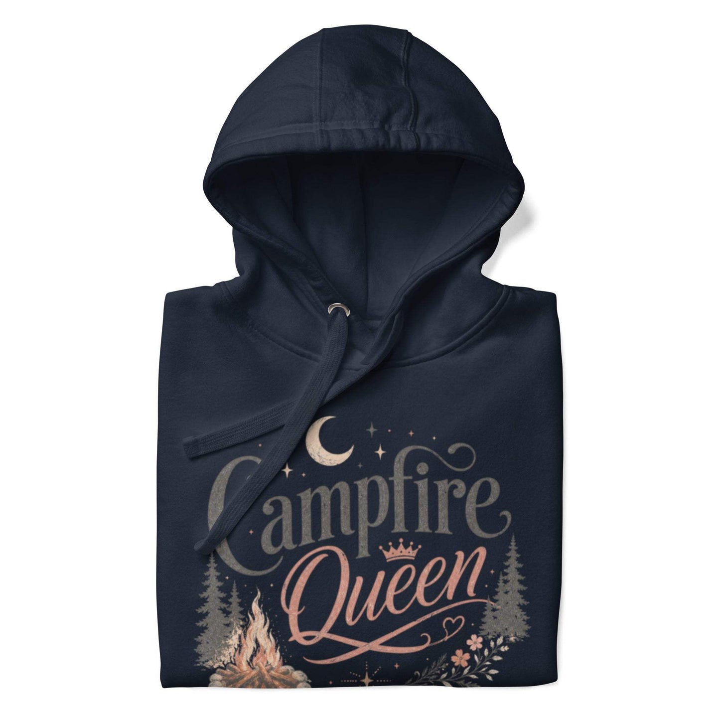 Campfire Queen Women's Hoodie - Cozy and bold design for outdoor enthusiasts