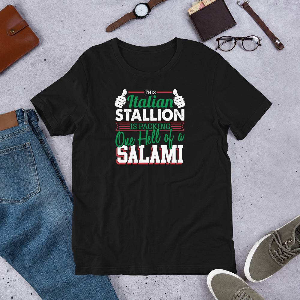 Italian Stallion Salami T-Shirt | Funny Italian Meme Tee