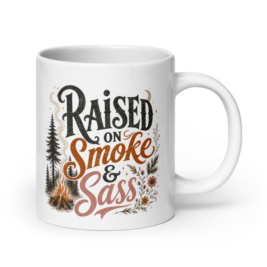 Campfire Bonfire Mug - Ceramic, 11-20 oz, glossy white, lead and BPA-free